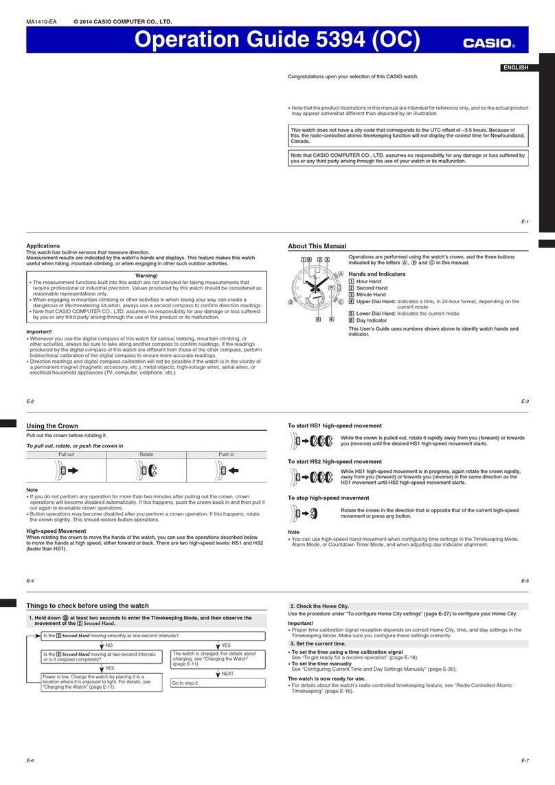Casio 5393 OC User manual