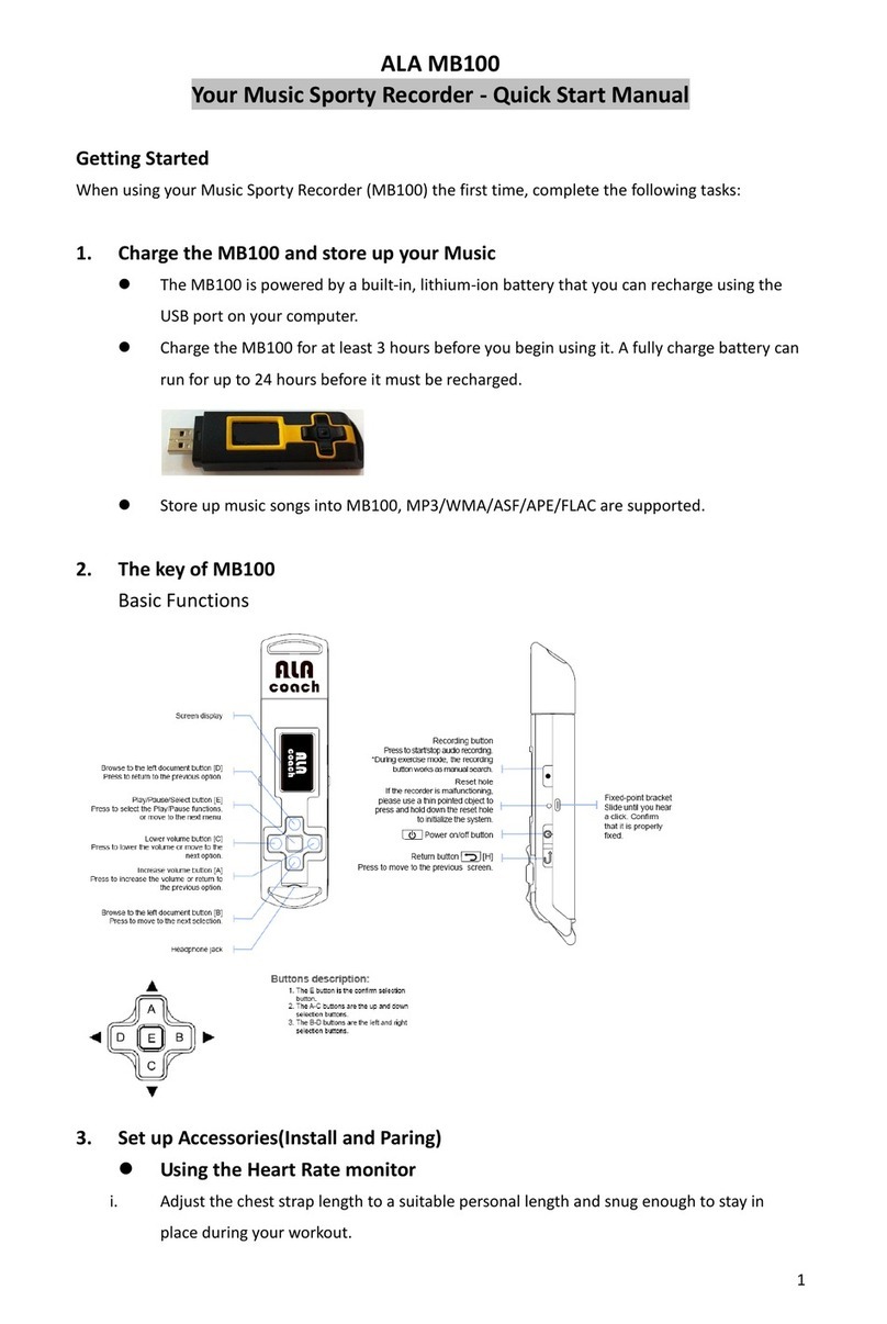 ALA Coach MB100 Quick start manual