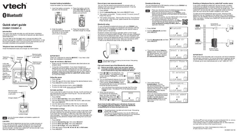 V-tech DS6641 User manual