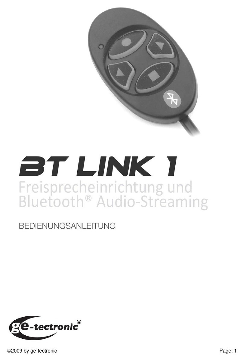 Ge-Tectronic BT LINK 1 user guide