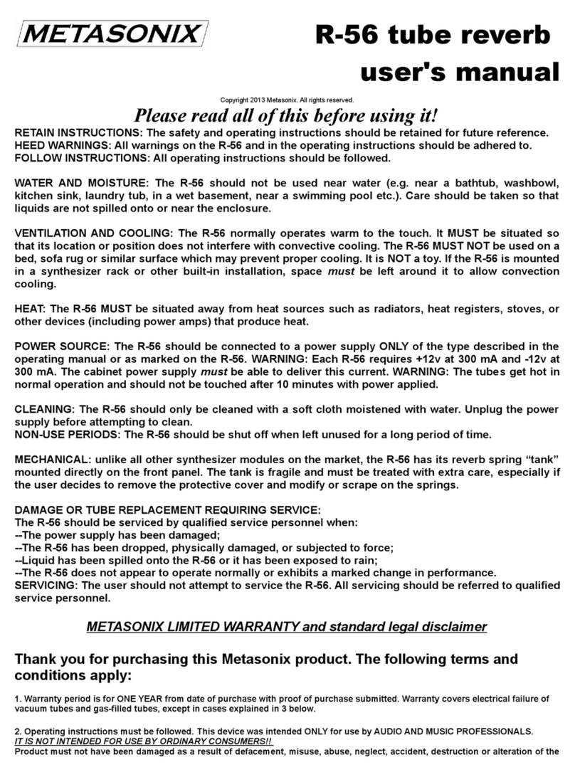 METASONIX R-56 User manual