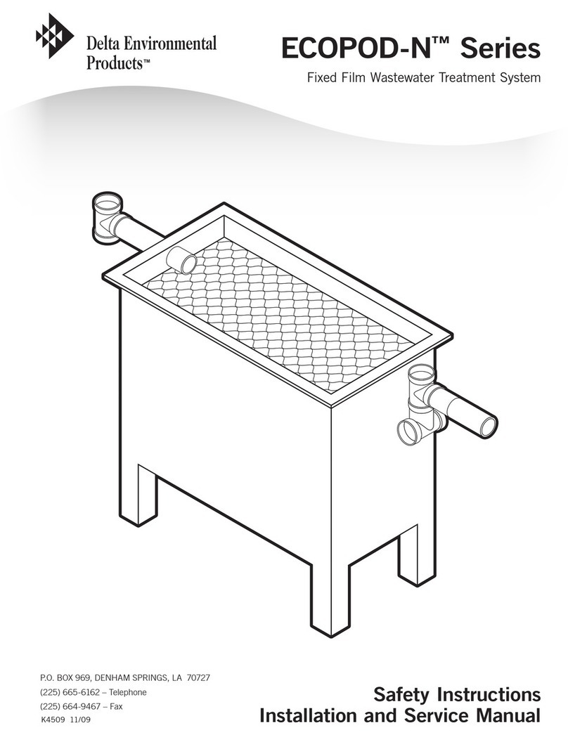 Delta Environmental Products ECOPOD-N Series Safety instructions installation and service manual