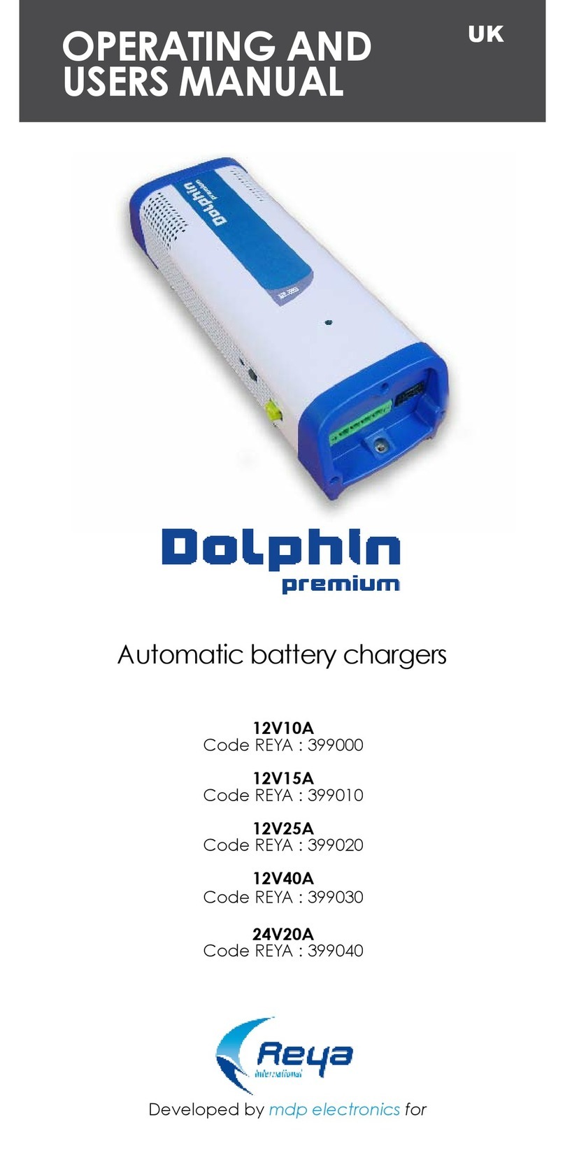 Reya Dolphin Premium 12V10A Operating and users manual