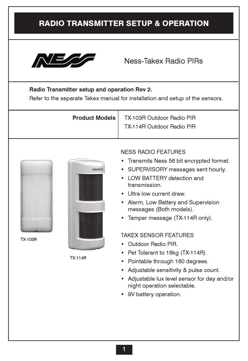 Ness TX-103R Setup and operation