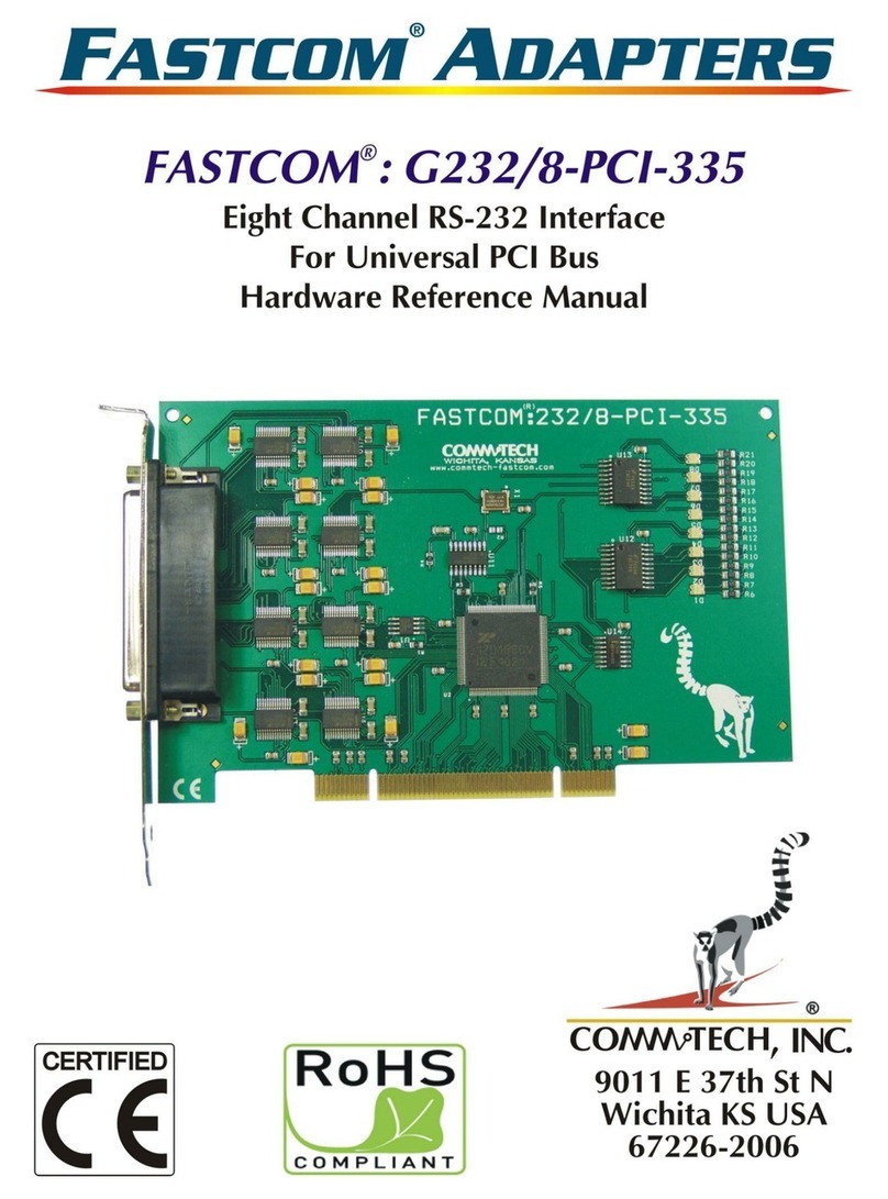 CommTech Fastcom G232 Hardware reference guide