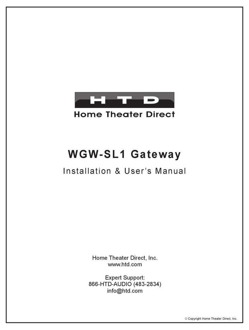 HTD WGW-SL1 Installation & user manual