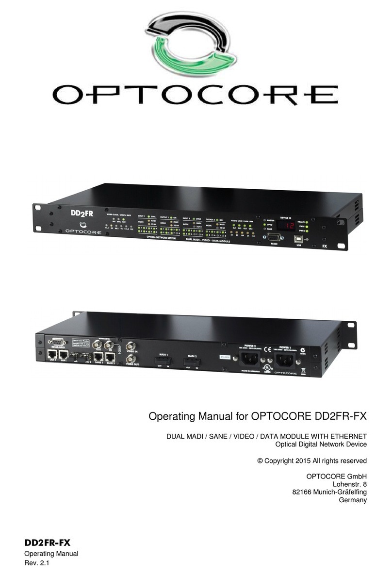 Optocore DD2FR-FX operating manual