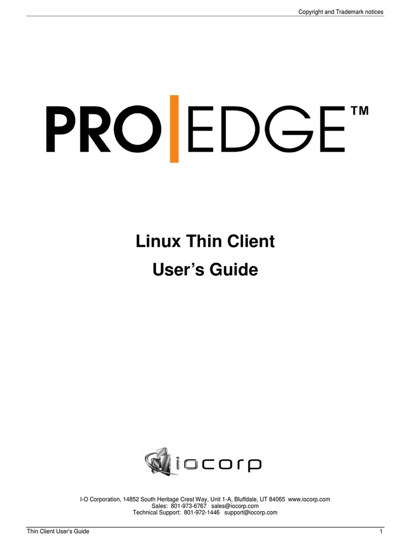 I-O Corporation Pro Edge user guide