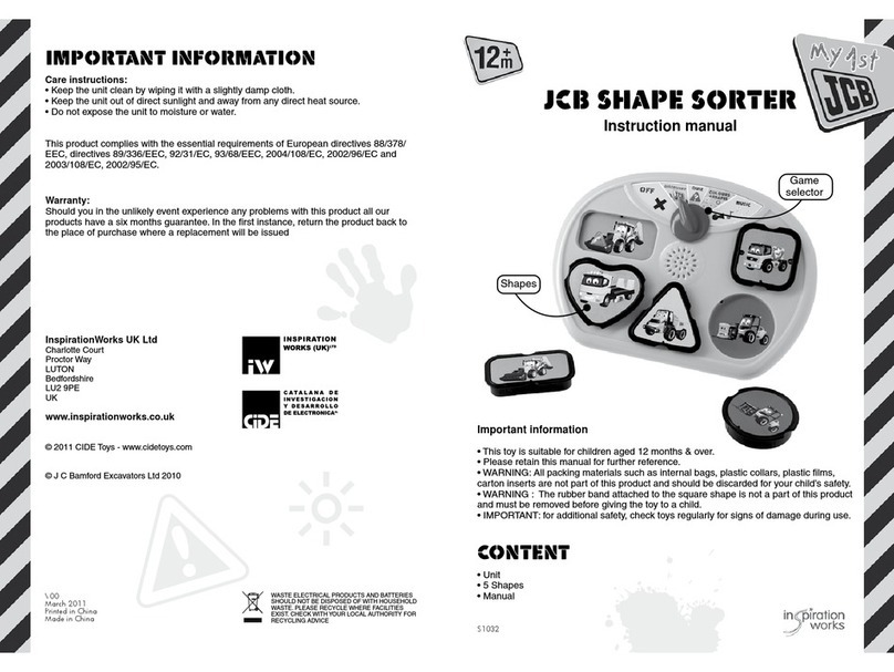InspirationWorks JCB Shape Sorter instruction manual