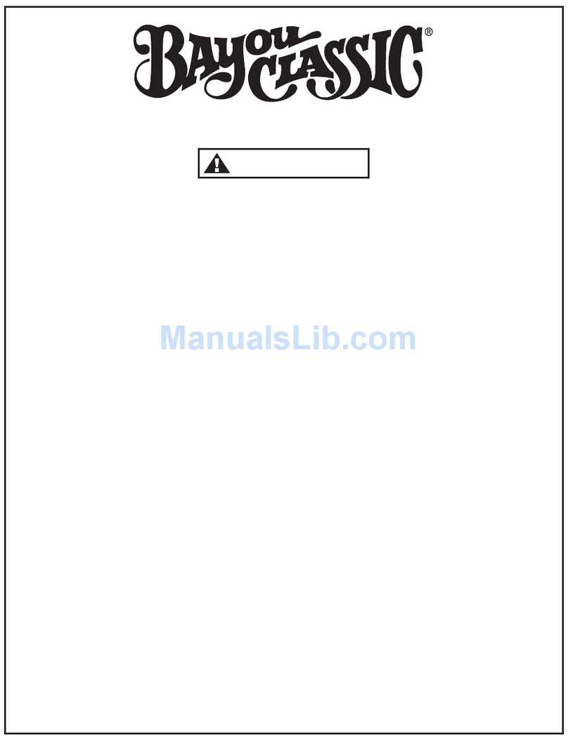 Bayou Classic DB375 Manual