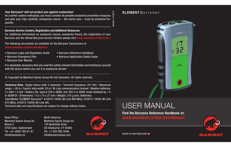 Mammut ELEMENT Barryvox user manual