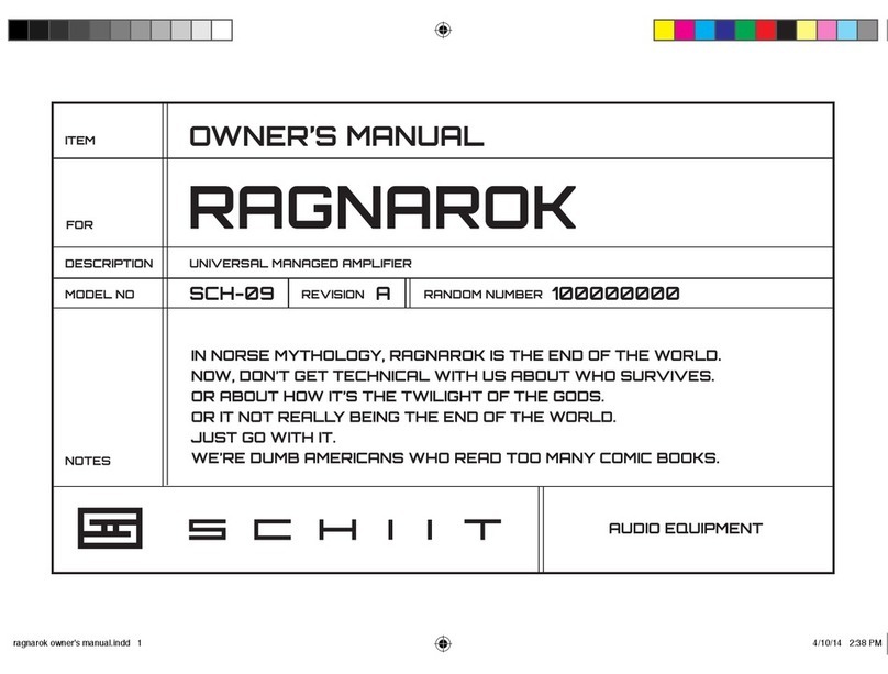 Schiit RAGNAROK SCH-09 owner's manual