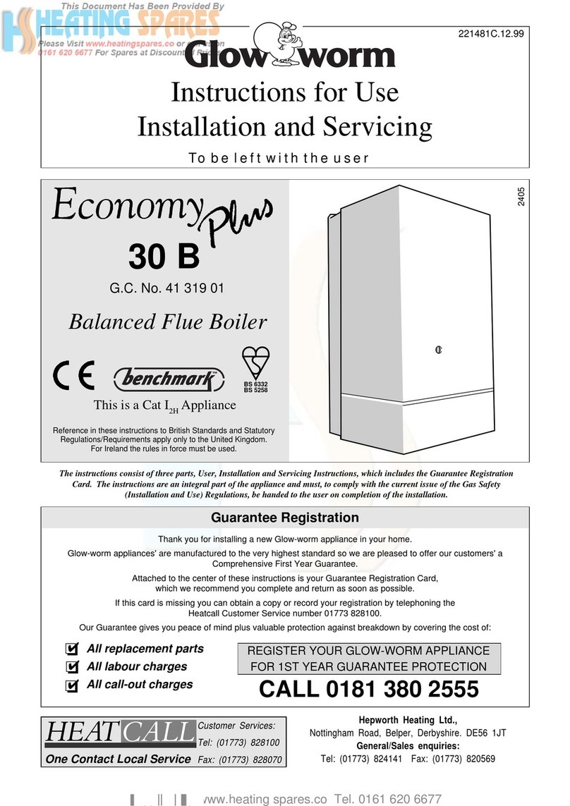Glowworm Economy Plus 30 B Operating manual Glowworm Economy Plus 30 B Operating manual