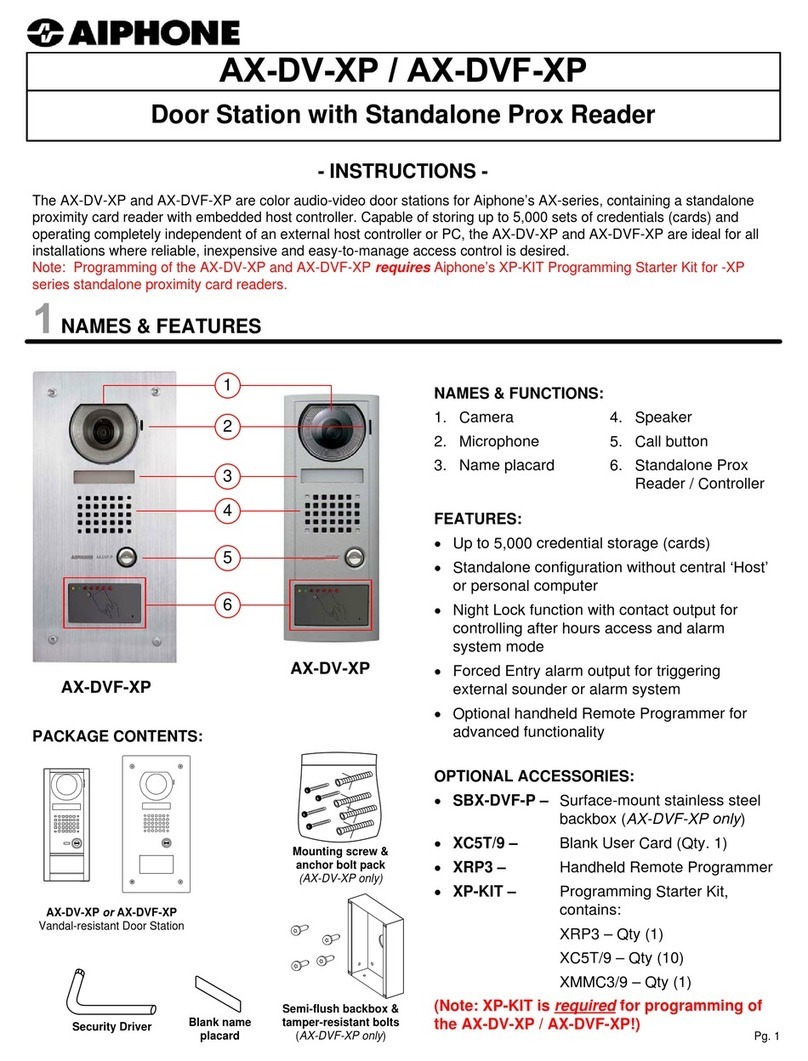 Aiphone AX-DV-XP User manual