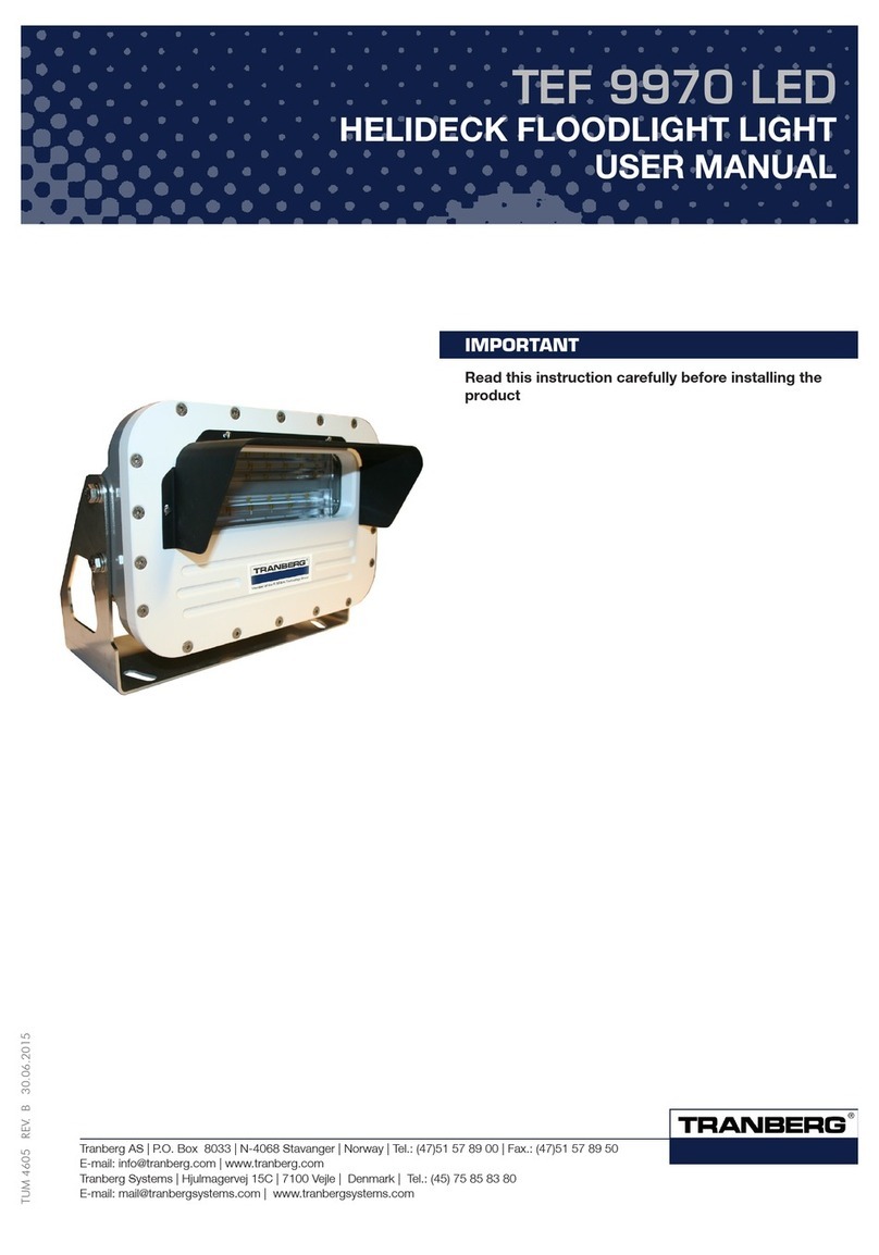 Tranberg TEF 9970 LED user manual Tranberg TEF 9970 LED user manual