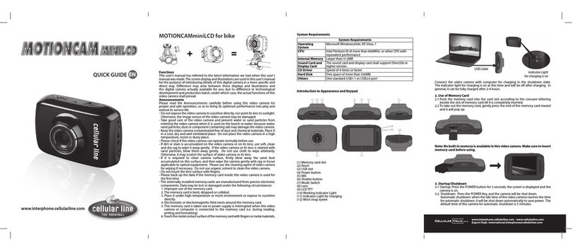 Cellularline MOTIONCAMminiLCD quick guide
