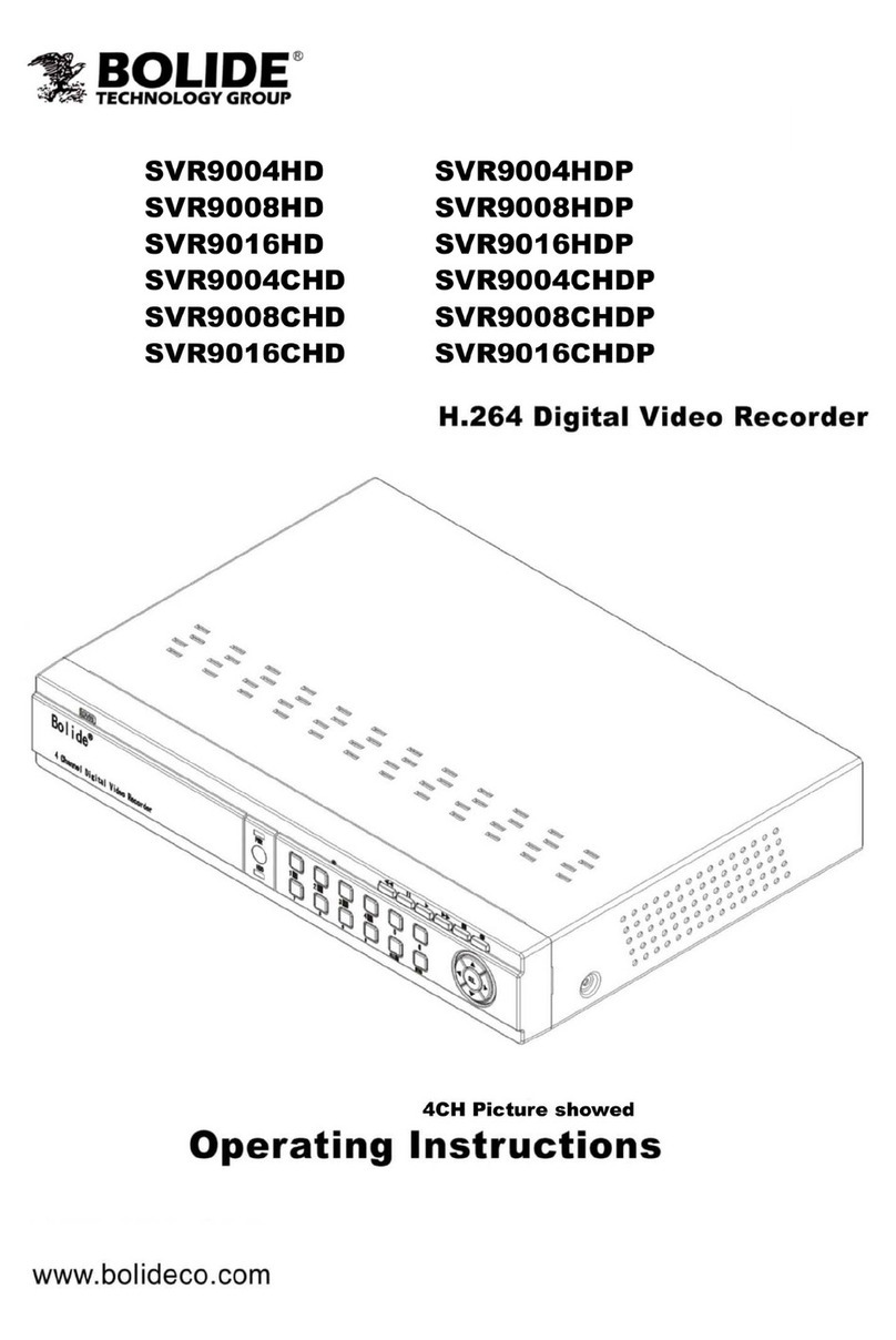 Bolide Technology SVR9004HD operating instructions