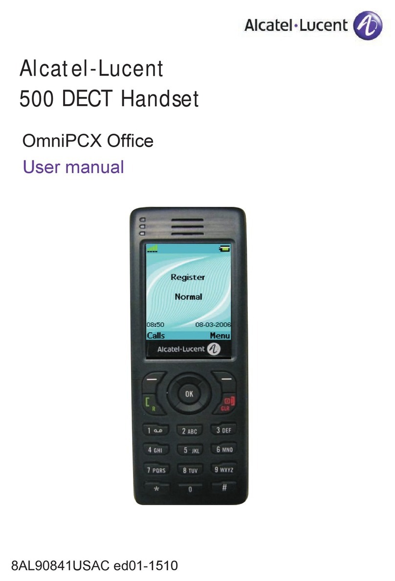 Alcatel-Lucent 500 DECT Handset OmniPCX Office User manual