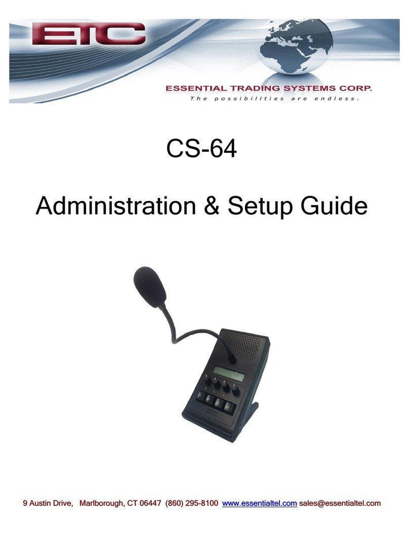 ETC CS-64 Administration & setup guide