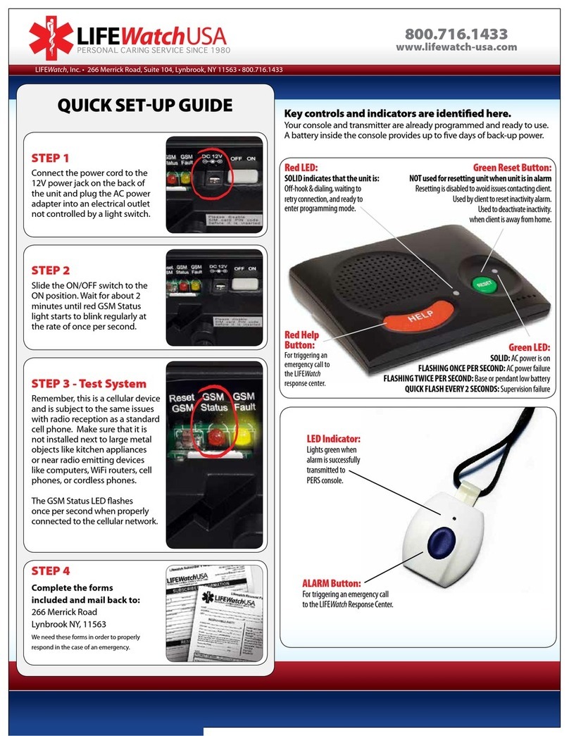 LifeWatch CL5 quick start guide