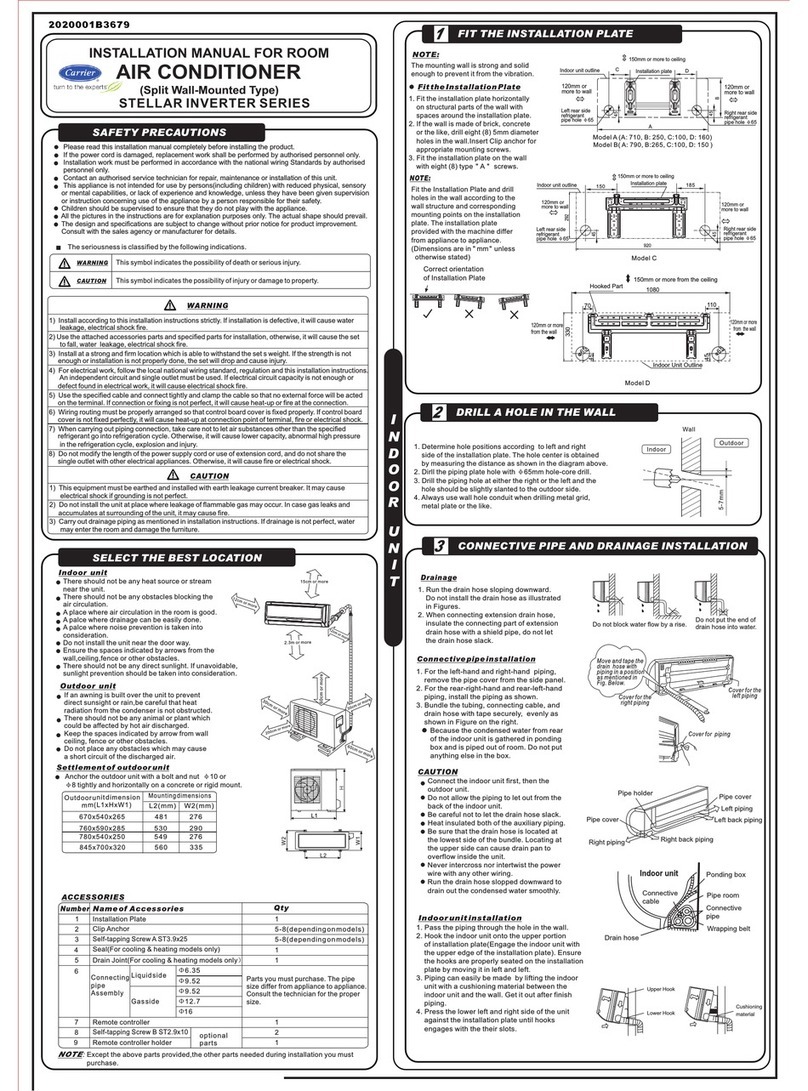 Carrier Stellar Inverter series installation manual