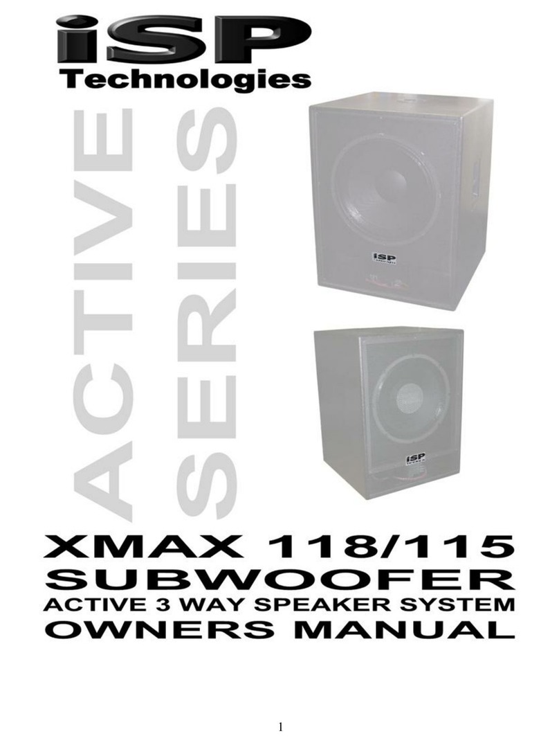 iSP Technologies XMAX 118 Active Series owner's manual