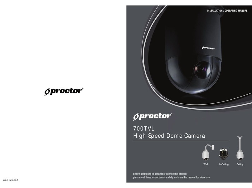 Proctor 700TVL Installation & operating manual