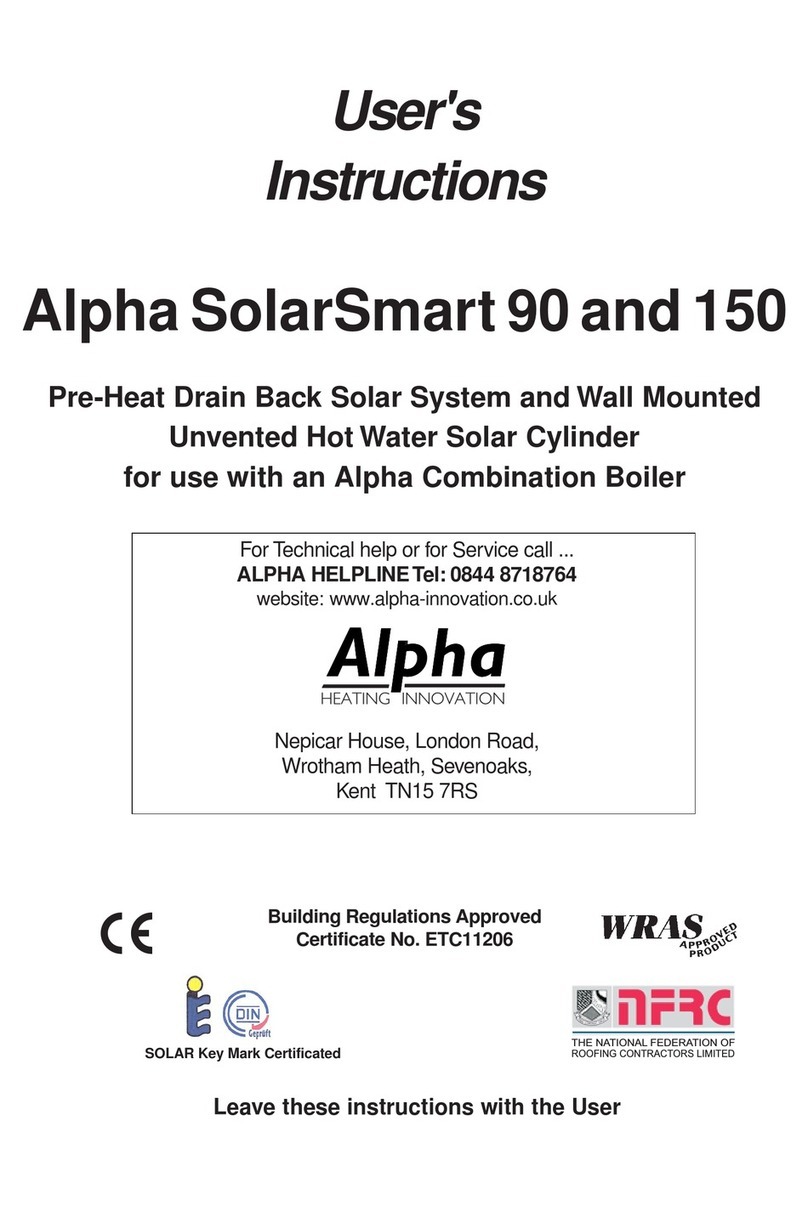 Alpha SolarSmart 90 User instructions