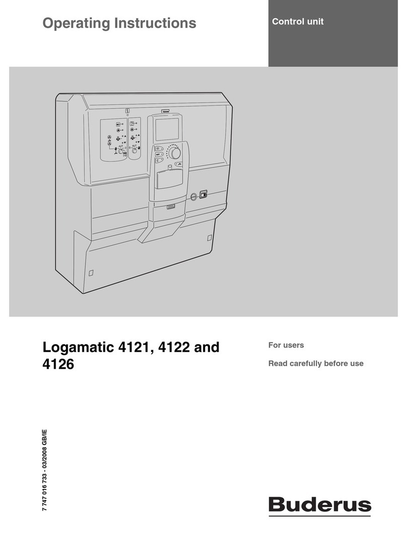 Buderus Logamatic 4121 User manual