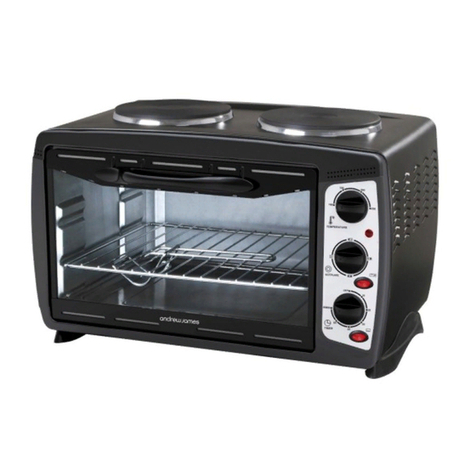 Andrew James Mini Oven with hobs User manual