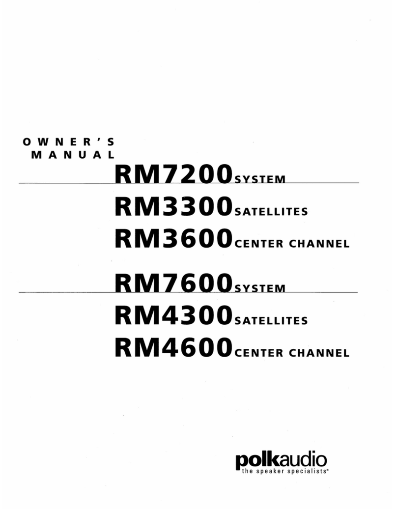 Polk Audio RM7200 owner's manual