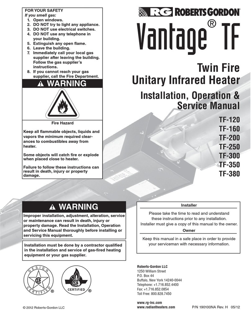 Roberts Gorden Vantage TF-120 Service manual Roberts Gorden Vantage TF-120 Service manual