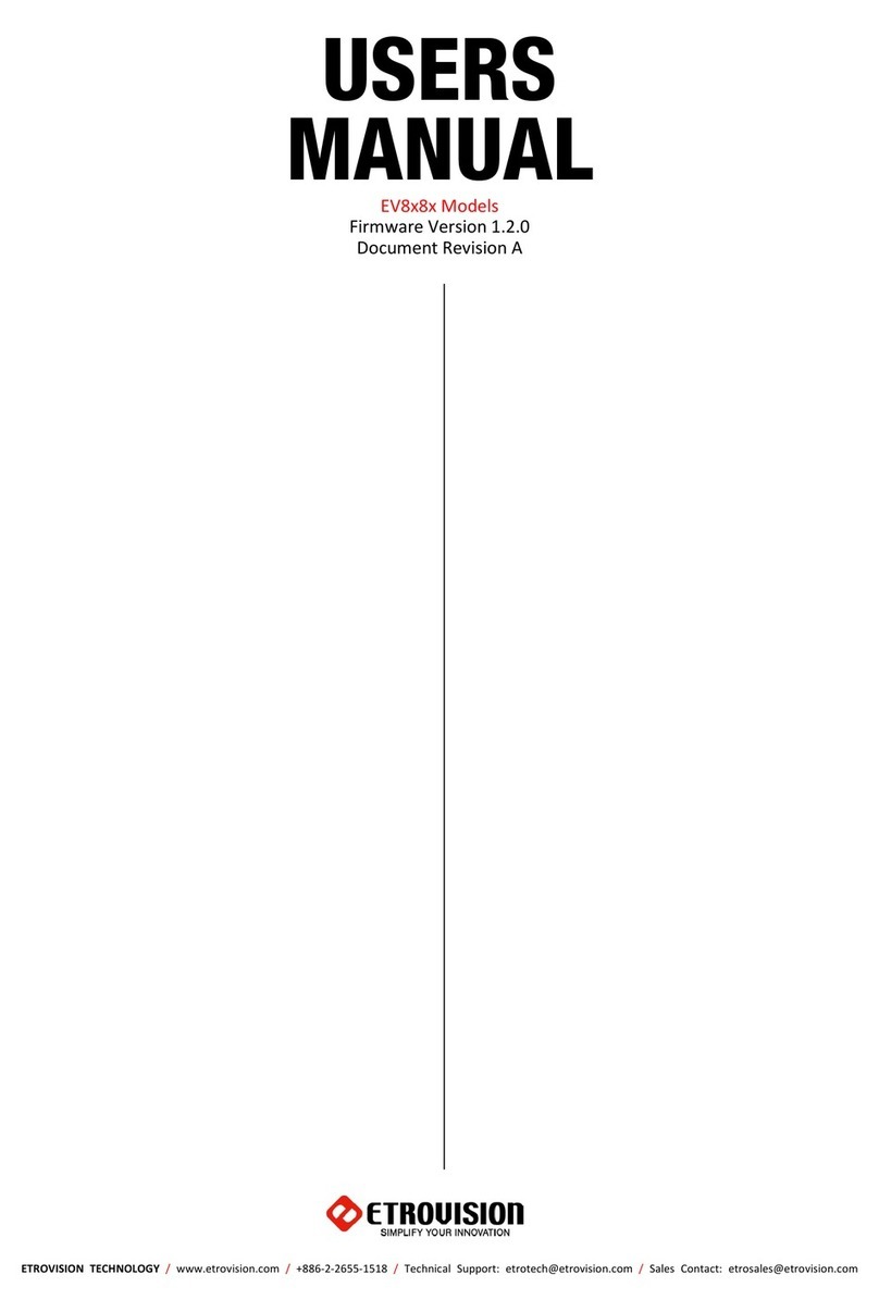 EtroVISION 1080p/5M series User manual EtroVISION 1080p/5M series User manual