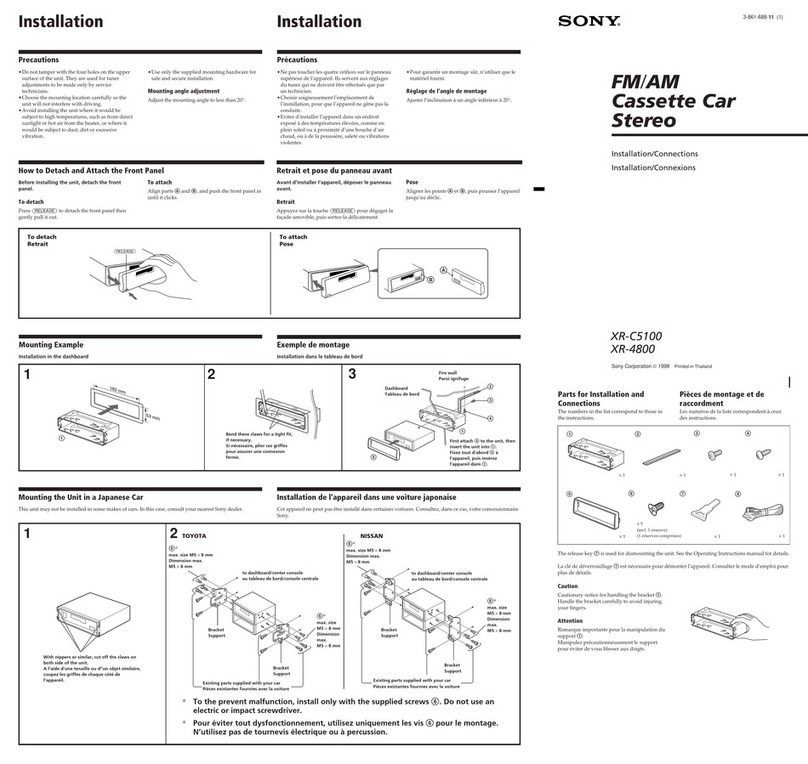 Sony XR-C5100 Installation/connections