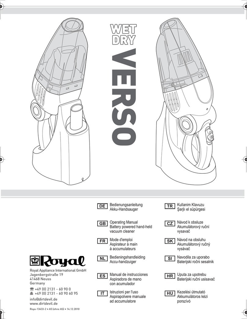 Royal VERSO wet & dry operating manual