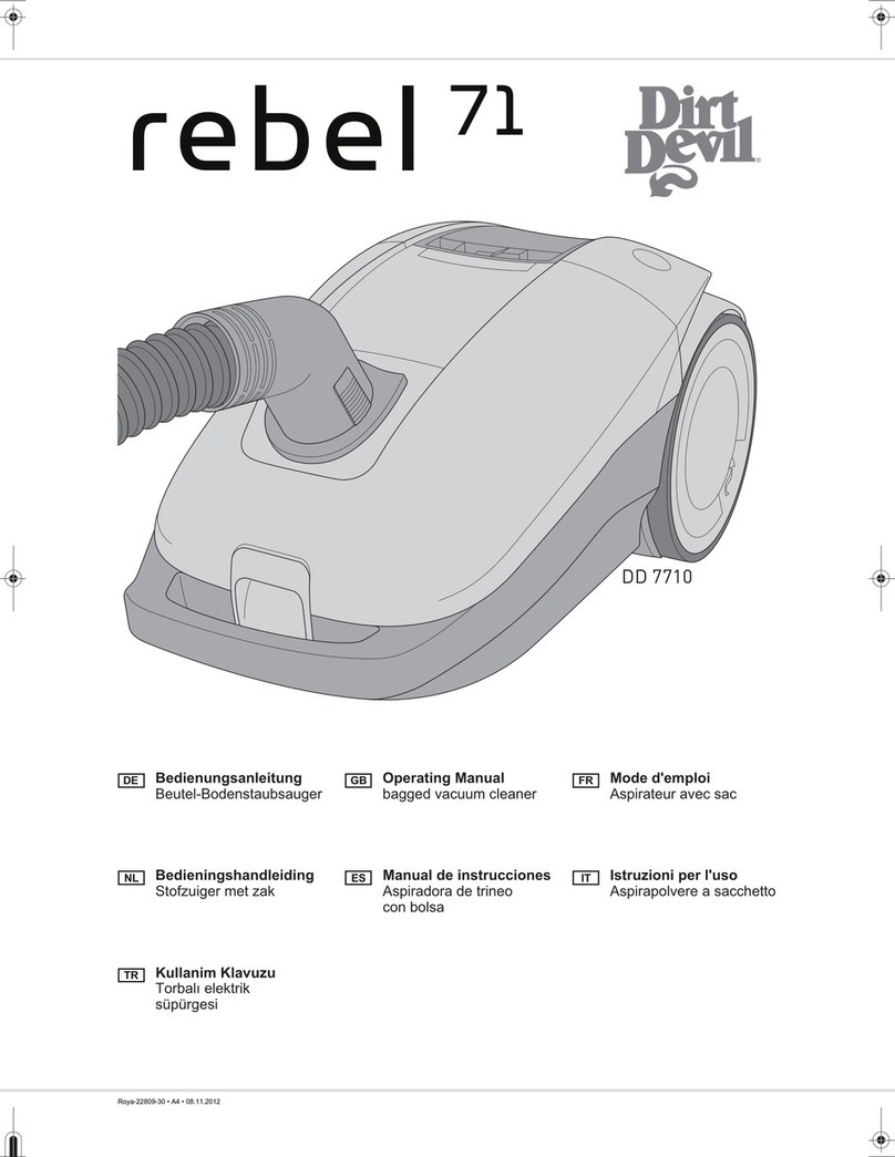 Dirt Devil Rebel 71 DD 7710 operating manual