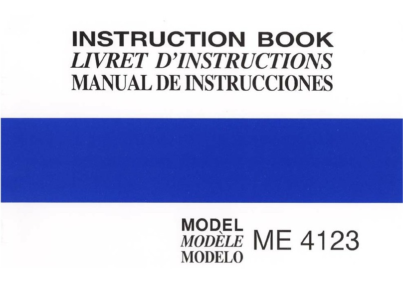 Janome ME 4123 User manual Janome ME 4123 User manual