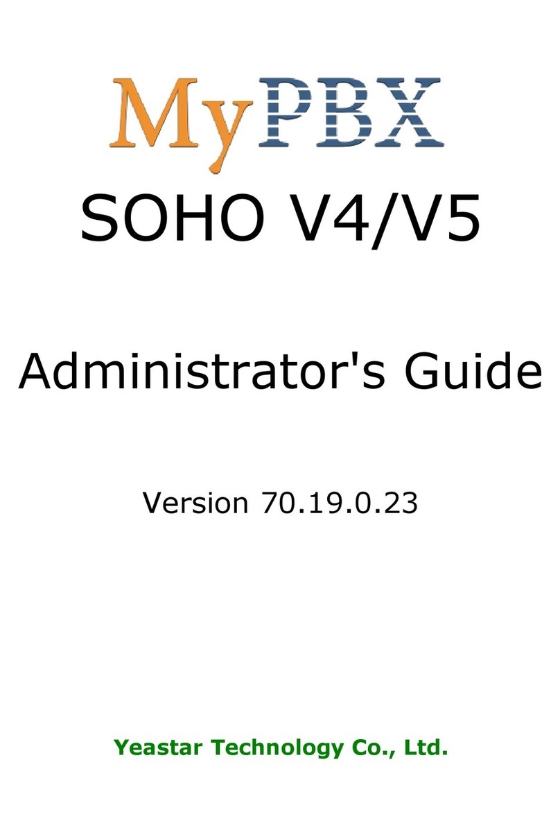 Yeastar Technology MyPBX SOHO V4 Administrator's guide