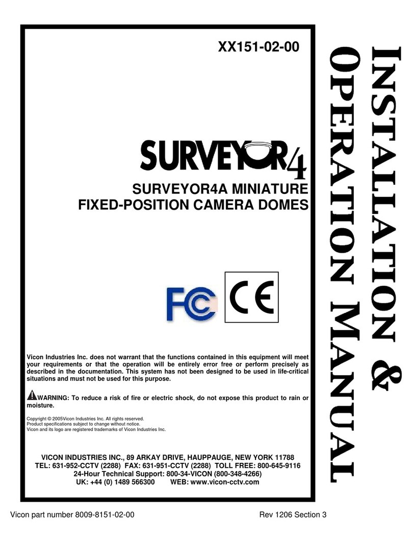 Vicon SURVEYOR4A Installation and operation manual