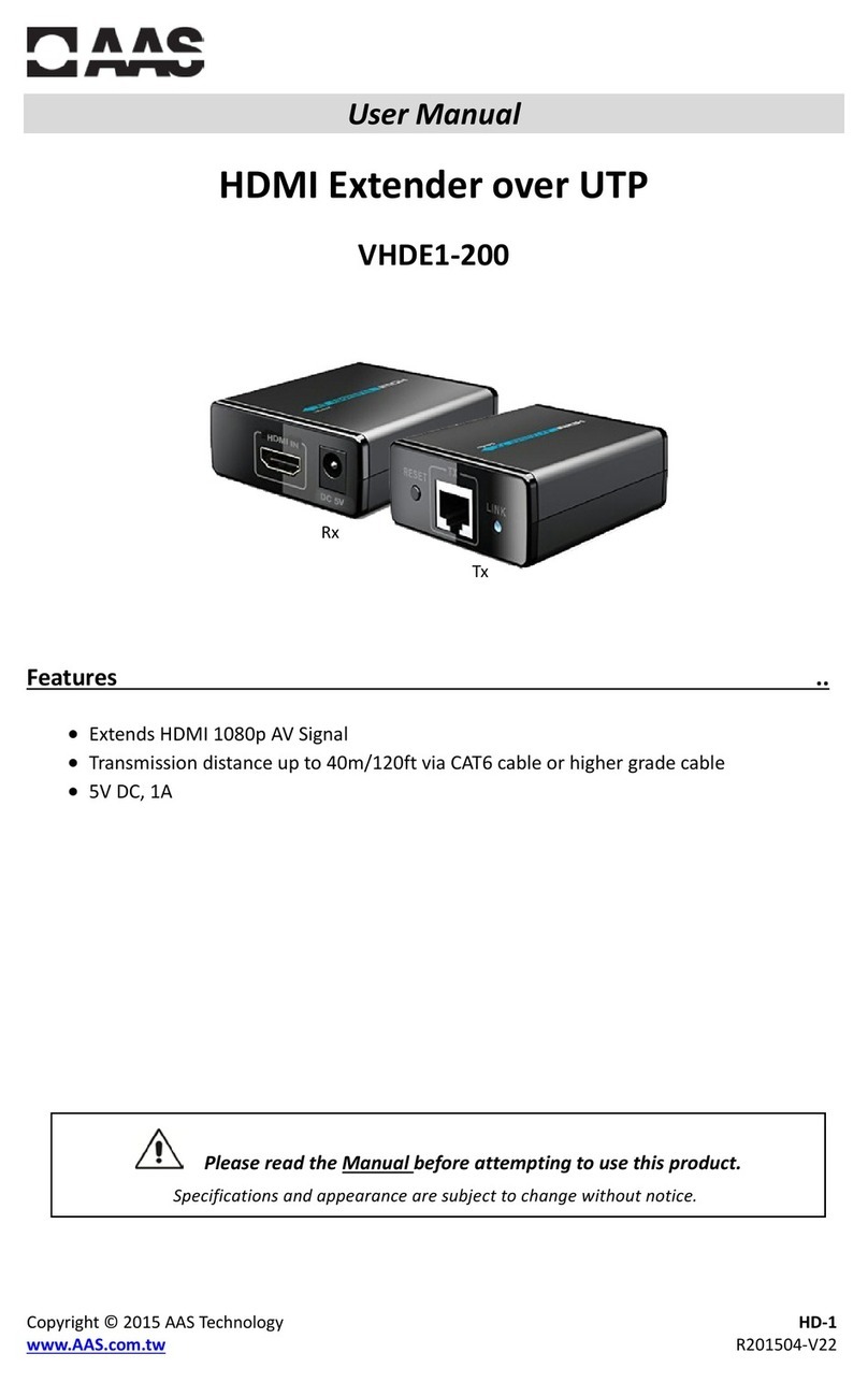 AAS VHDE1-200 User manual