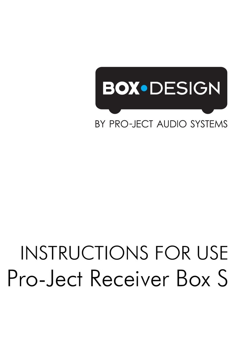 Pro-Ject Audio Systems Box S USB Instructions for use