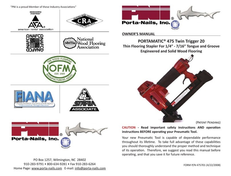 PNI PORTAMATIC 475 Twin Trigger 20 owner's manual