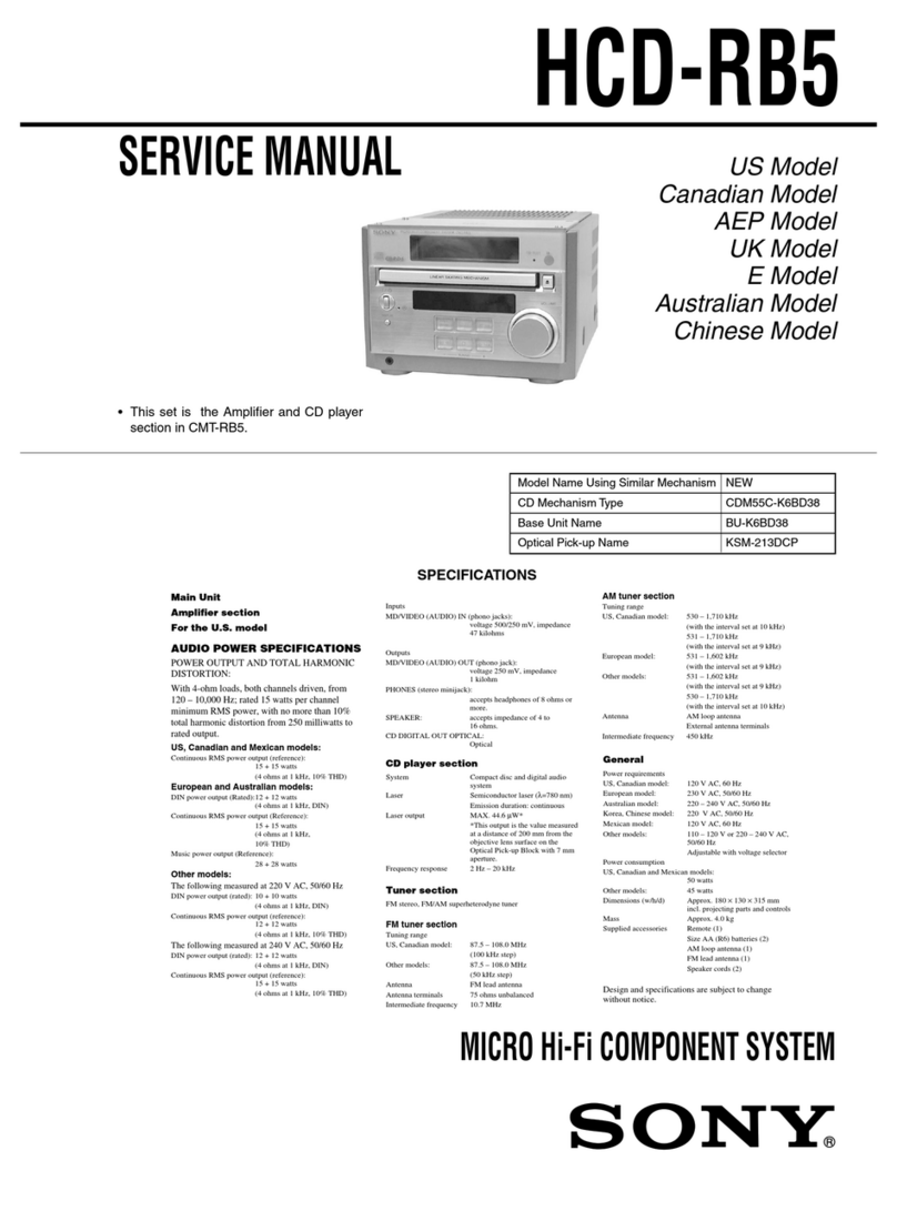 Sony HCD-RB5 User manual