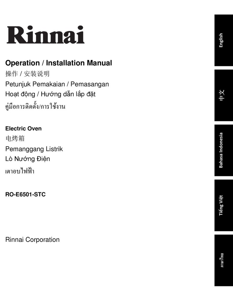 Rinnai RO-E6501-STC Operation & installation manual