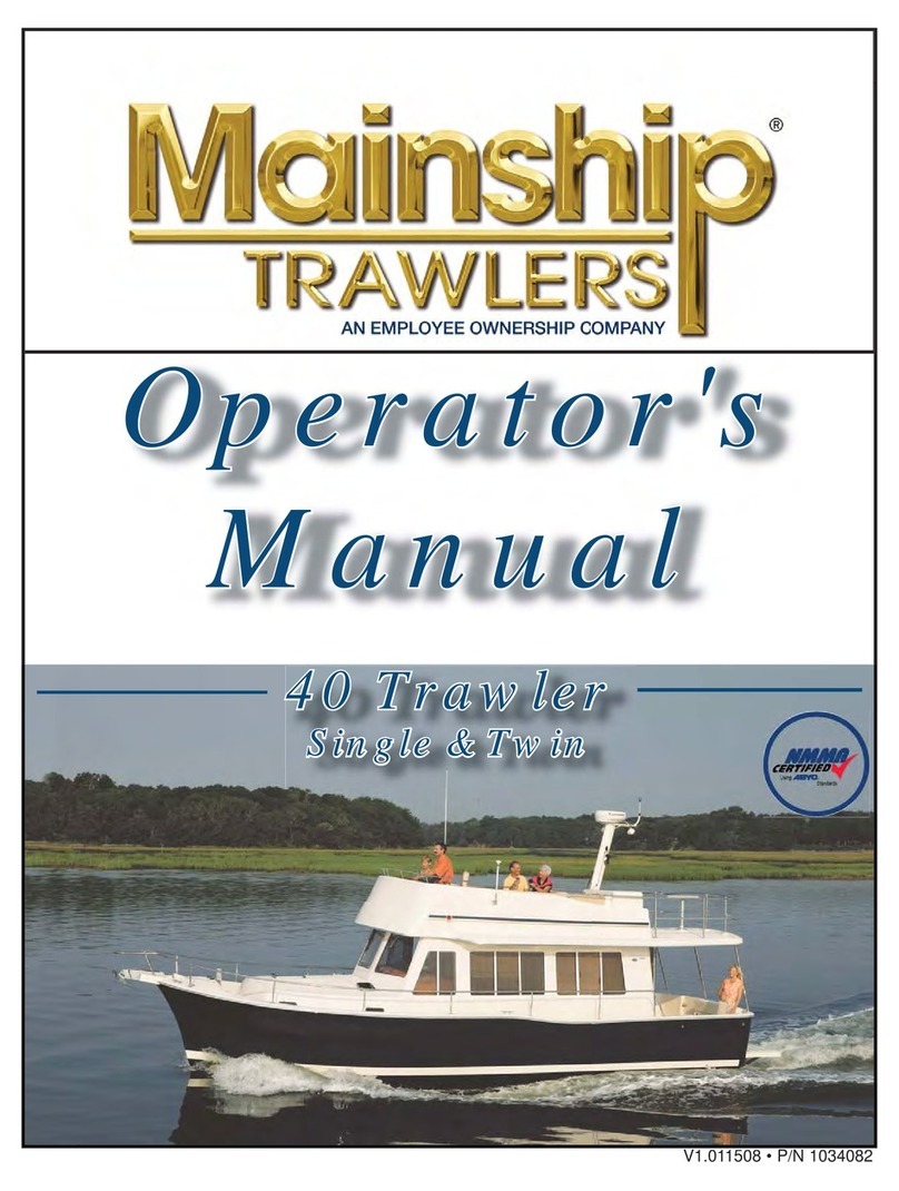 Mainship 40 Trawler Single Operator's manual