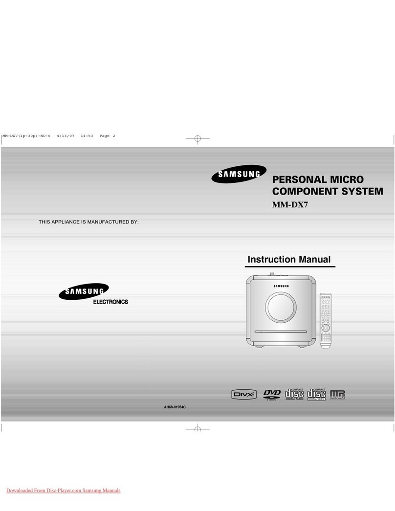 Samsung MM-DX7 User manual