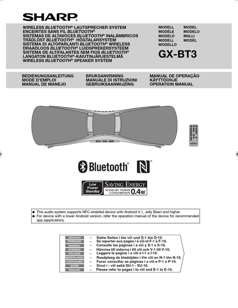 Sharp GX-BT3 User manual