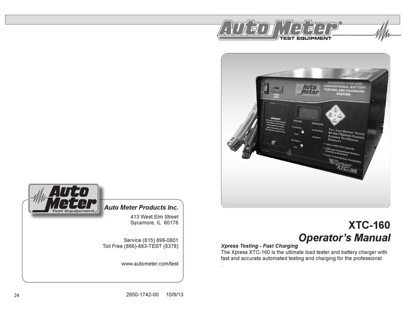 AutoMeter XTC-160 Operator's manual