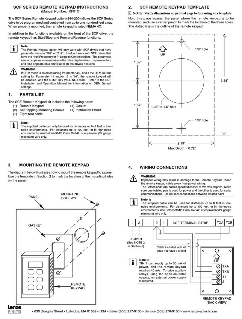 AC Tech SCF SERIES User manual