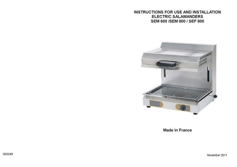 Roller Grill SEM 600 Instructions for use and installation